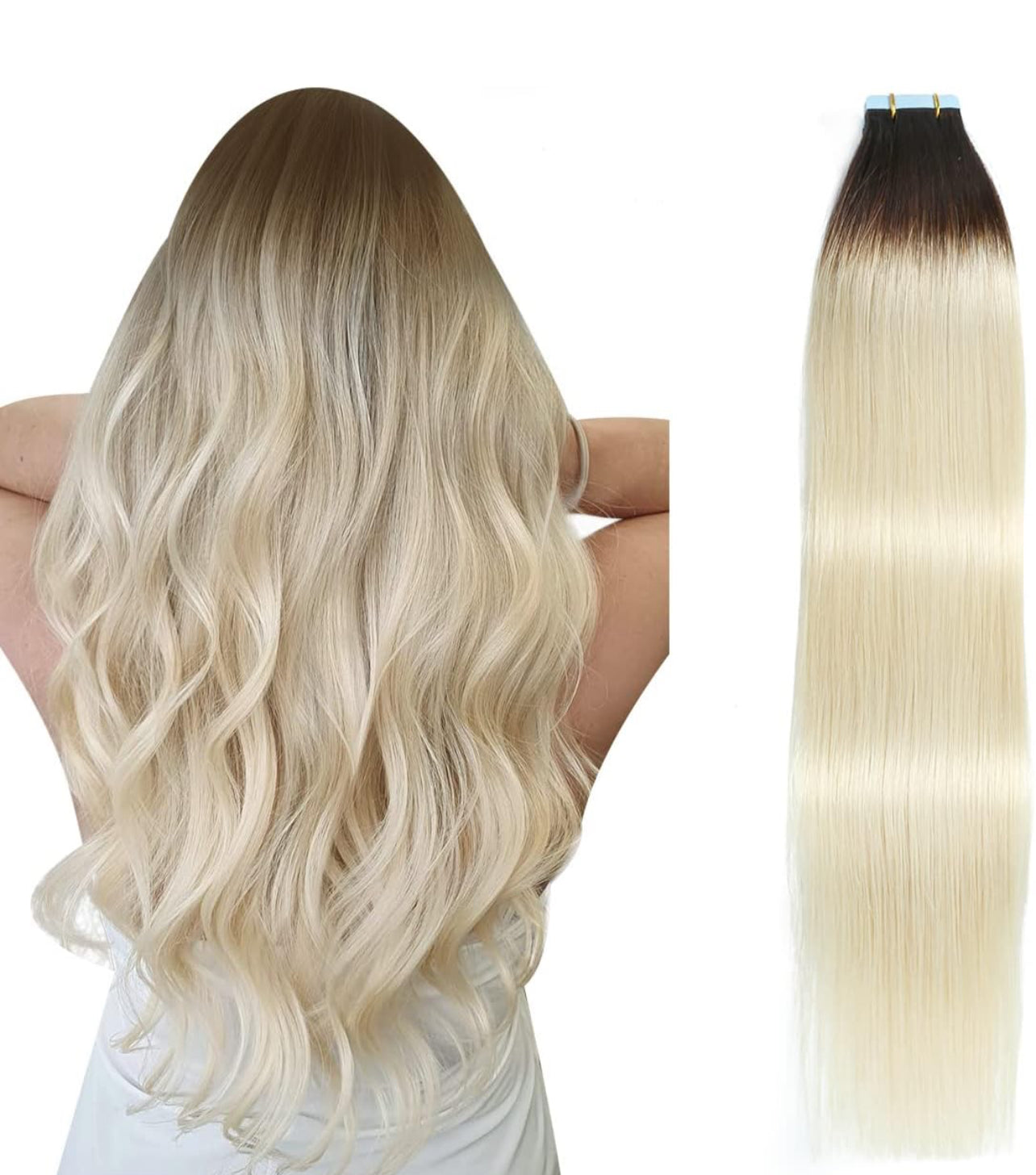 Tape-Ins Ombré #2 Dark Chocolate & #60A Ice Blonde