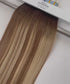 Weft Hair ombre + Highlight #6 Chestnut & #22 Beachy Blonde